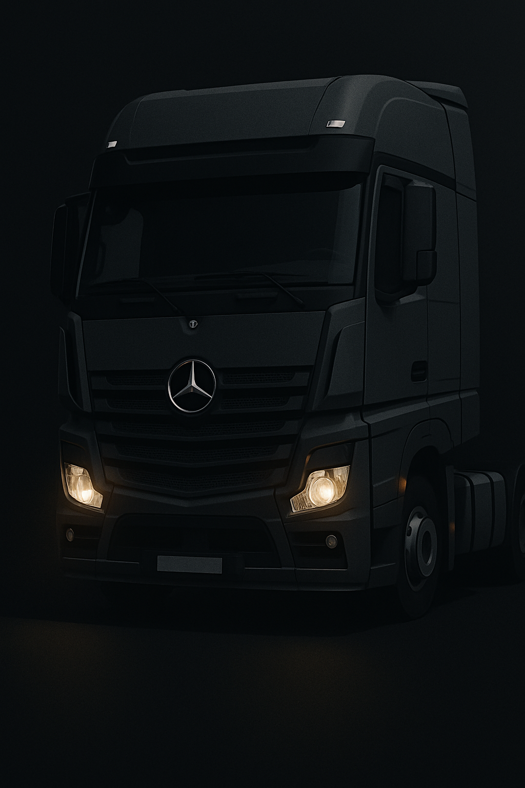 Night-time truck and van